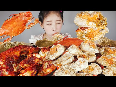 봄에 꼭 먹어야만해..알이 가득찬 제철 암꽃게 🦀 먹방! Steamed Crab &amp;amp; Spicy Crab [eating show]mukbang korean food
