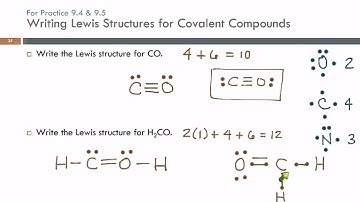9.7 Lewis Structures of Molecular Compounds & Polyatomic Ions