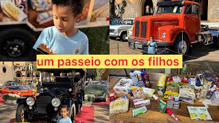 Saindo com os filhos para passear/ compras no mercado 