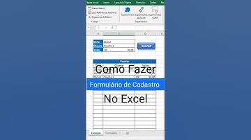 🔹Como Fazer FORMULÁRIO de Cadastro no Excel