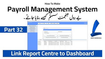 How to Make Payroll Management System Part-32 in Urdu/Hindi | Link Report Centre to Dashboard