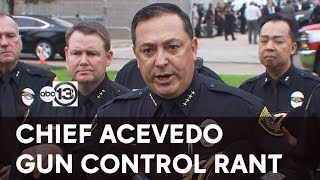 HPD Chief Art Acevedo goes on gun control rant in wake of officer's shooting
