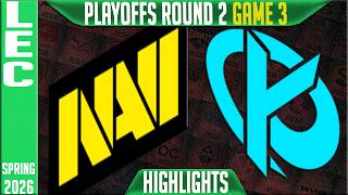 KC vs NAVI Highlights Game 3 | LEC Spring 2026 Playoffs | Karmine Corp vs Natus Vincere G3