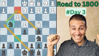 Playing Chess Every Day Until I Reach 1800 ELO Rating | Day 3 | Brilliant Move!