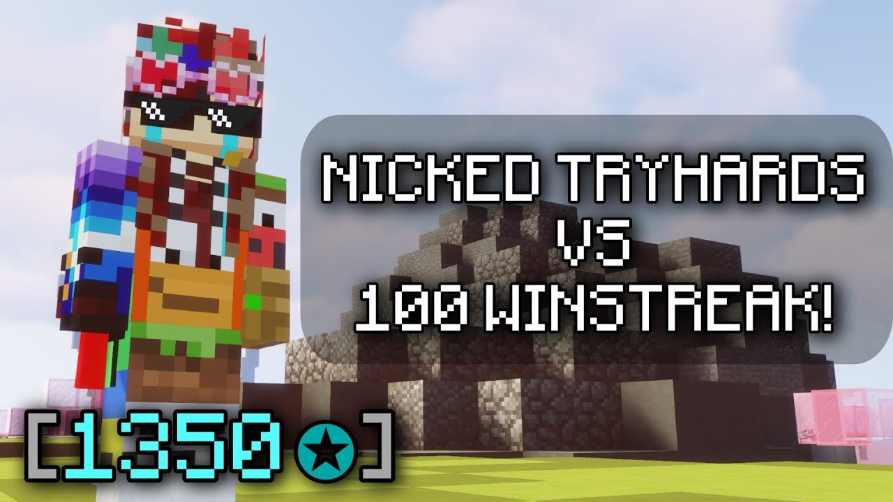 Победить NICKED SWEATS и получить 100 побед подряд! | Hypixel Bedwars
