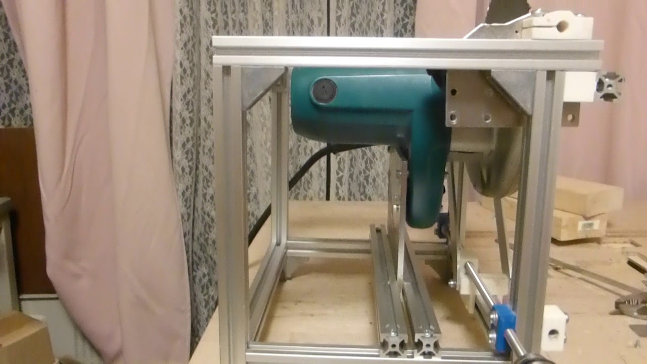 Home Made Table Saw (6) Lift of blade 自作テーブルソー・ノコ刃を上下する YouTube