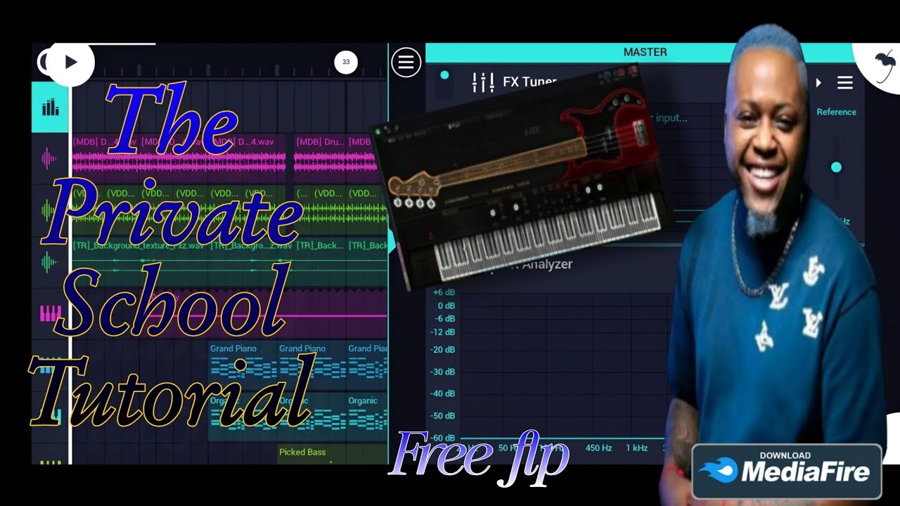How to make Amapiano using GUITARS🔥🔥 in fl studio Mobile (free project file)
