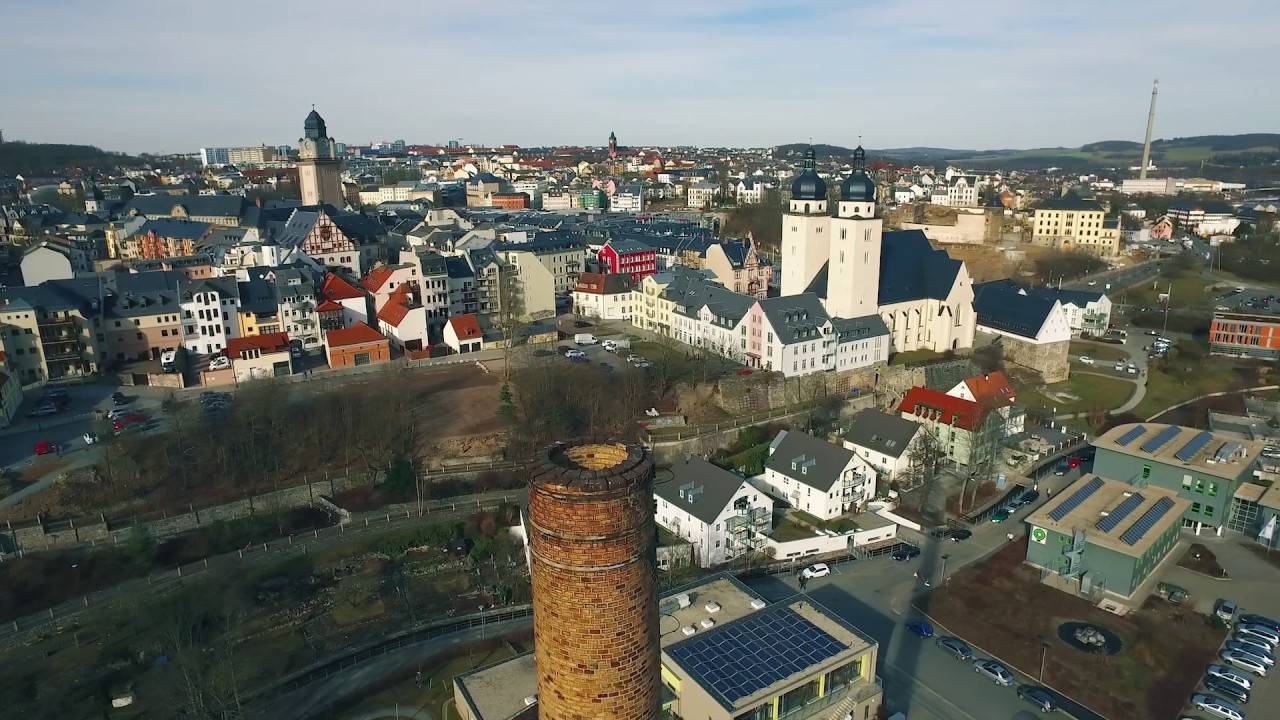 Abriss Schornstein Elsteraue + Stadt Plauen