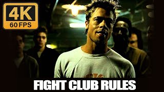 Brad Pitt as Tyler Burden | Fight Club Rules Scene | Movie clip 4k 60fps