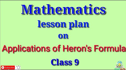 Mathematics lesson plan | B.Ed lesson plan | Maths lesson plan  | Lesson plan on Heron