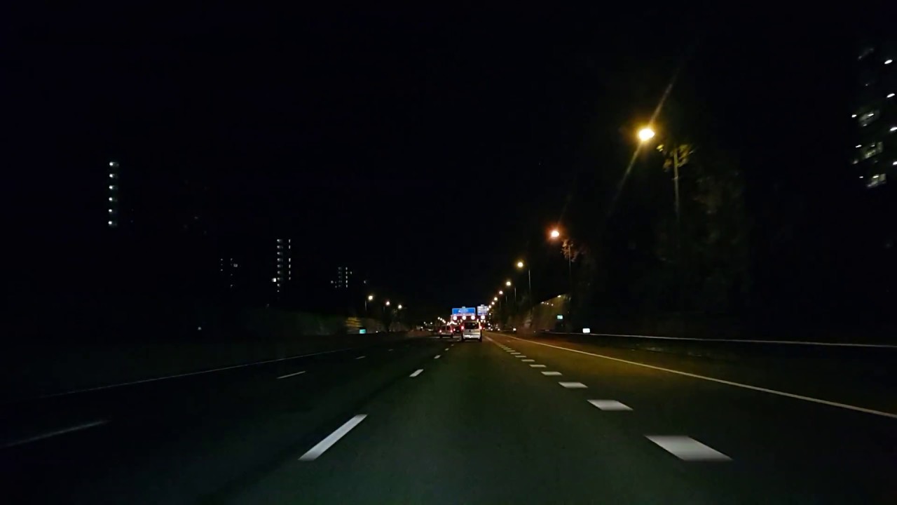Dashcam Beelden Zaandam》Amsterdam In het donker,Via: A7》A8》A10 Zuid 》A2.