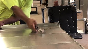 Assembling TDC Duct with Corner Crimp Tool and Pittsburgh Air Hammer