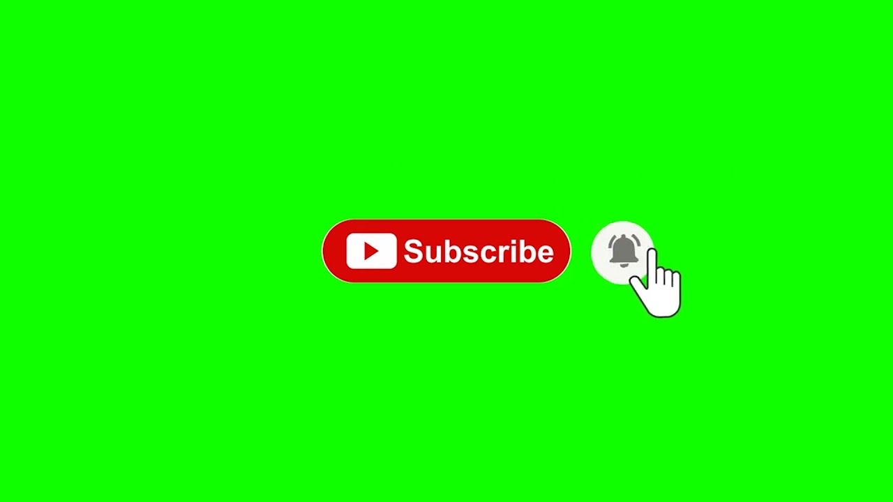 YouTube Subscribe Button Animation Green Screen - Chroma Key
