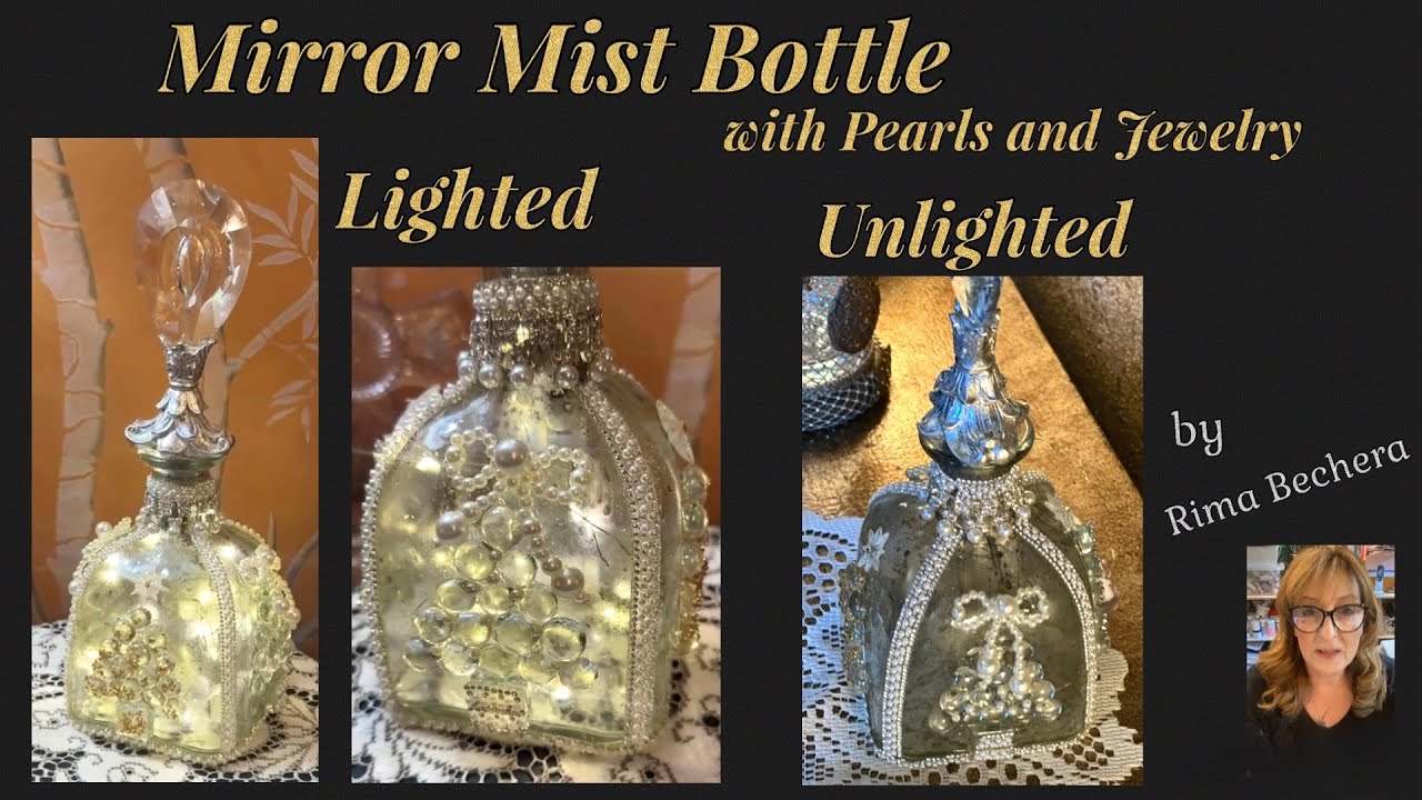 # 442 Christmas Trees Mirror Mist Bottle Lights Pearls 