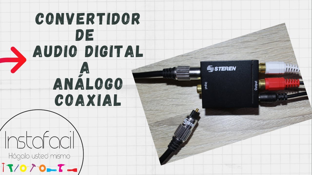 STEREN Adaptador de convertidor de audio digital óptico coaxial a analógico  RCA