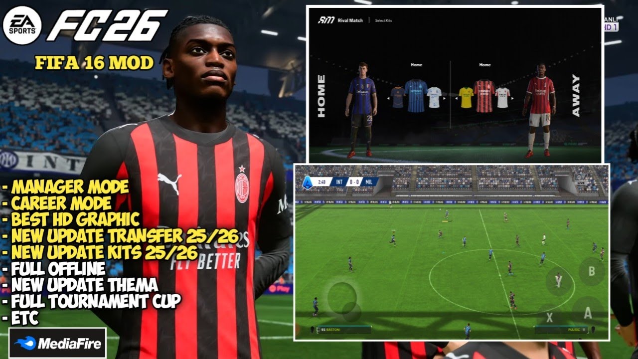 FIFA 16 MOD EA FC26 MOBILE FULL TOURNAMENT NEW THEME UPDATE TRANSFER & KITS 25/26 DI ANDROID 