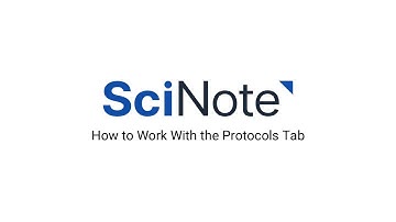 How to Work With the Protocols Tab | SciNote tutorial