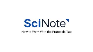 How to Work With the Protocols Tab | SciNote tutorial