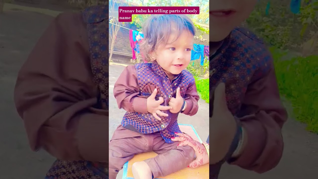 1 Year Cute Baby Telling Body Parts Name 🥰 | Learning Video for Kids 