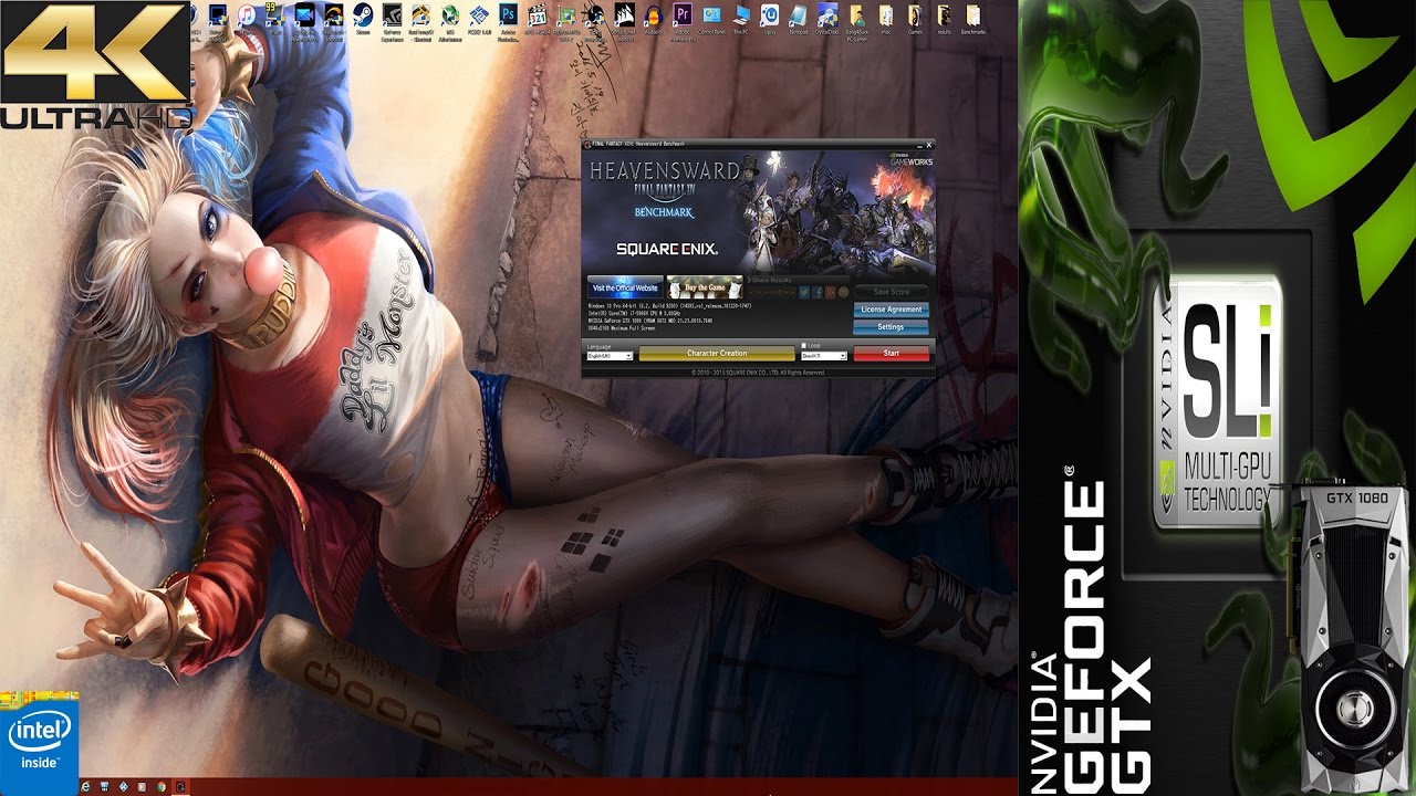 FFXIV Heavensward benchmark 4K Maxed Out | GTX 1080 SLI | HB Bridge | i7 5960X 4.6GHz