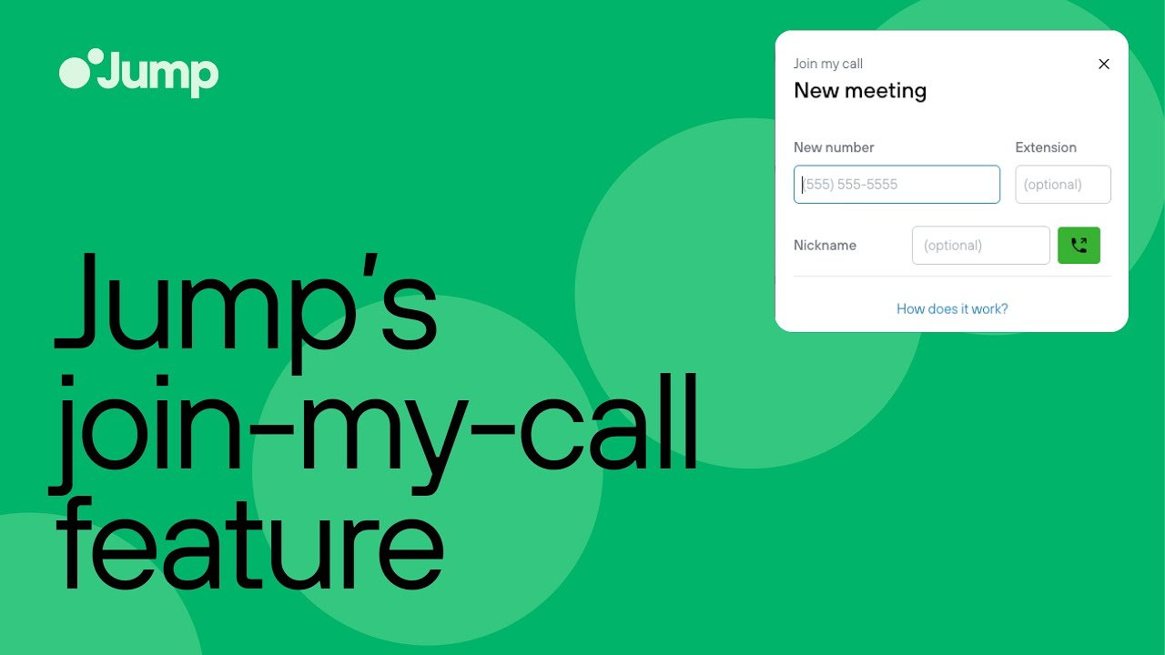How to capture a phone call using Jump's join-my-call feature