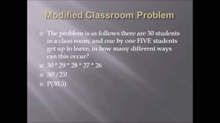 Applied Combinatorics--Factorials & Permutations