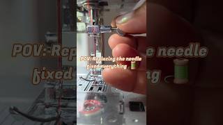 POV: New needle fixed everything 🧵 Sewing machine working again! #SewingTips #DIY #sewingtools