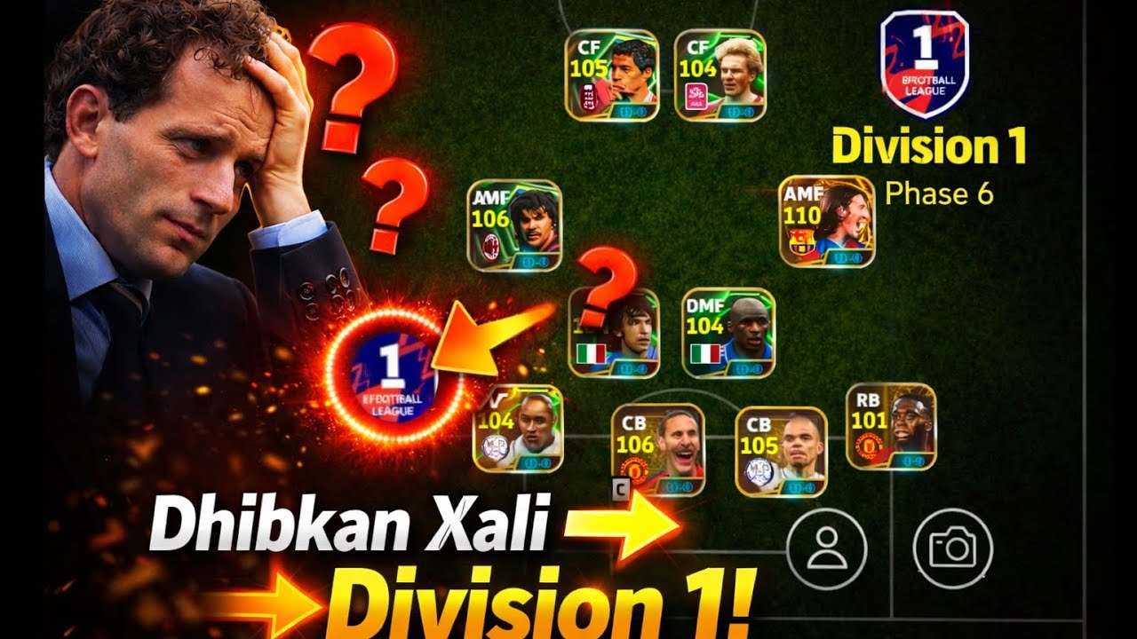 Dhibkan Xali Si Aad U Tagto Division 1! 🔥 | eFootball Formation Guide