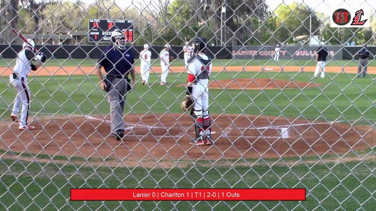 Lanier County Baseball Vs Charlton County YouTube