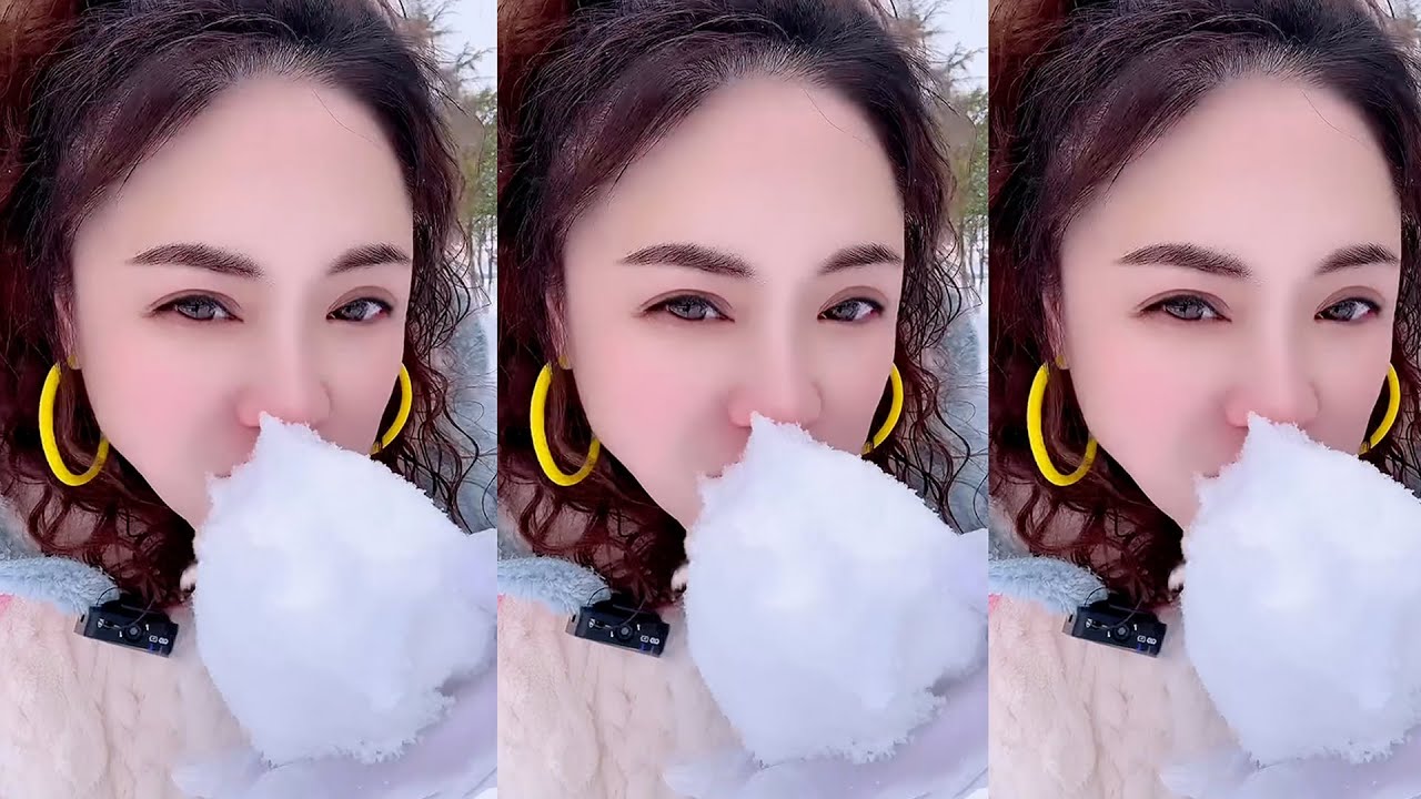 Ajing / ASMR ICE EATING / ASMR MUKBANG ICE EATING SOUNDS FROM THE FROZEN WATER