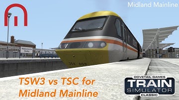 TSW3 vs TSC - Midland Manline, Leicester to Derby and Nottingham - Class 43 HST and Class 158 EMT
