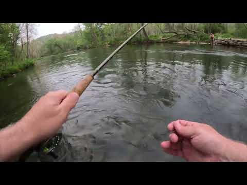 Demonstrating fly fishing etiquette