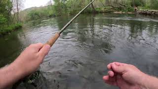 Demonstrating fly fishing etiquette