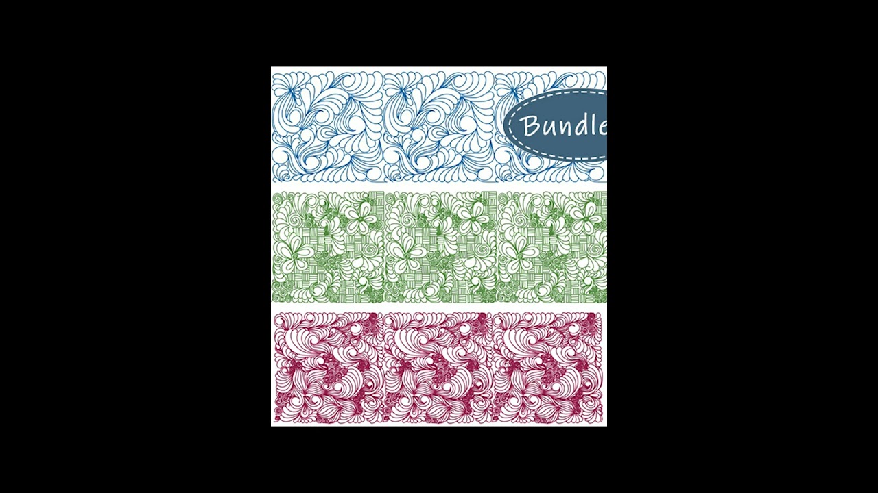 Concentrated Curls Digital Quilting Design with FMQ Look and Feel