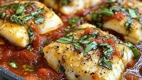 Pan-Seared Cod in Tomato Basil Sauce 🍃 | Elegant & Easy Dinner in 30 Mins!