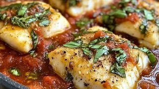 Pan-Seared Cod in Tomato Basil Sauce 🍃 | Elegant & Easy Dinner in 30 Mins!