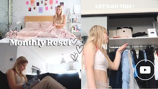october monthly reset | cleaning, goals & planning the new month