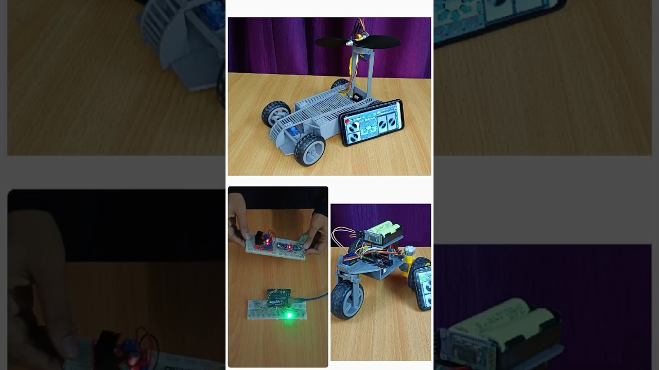 Wireless led balancer, rc tricycle, air powered car 