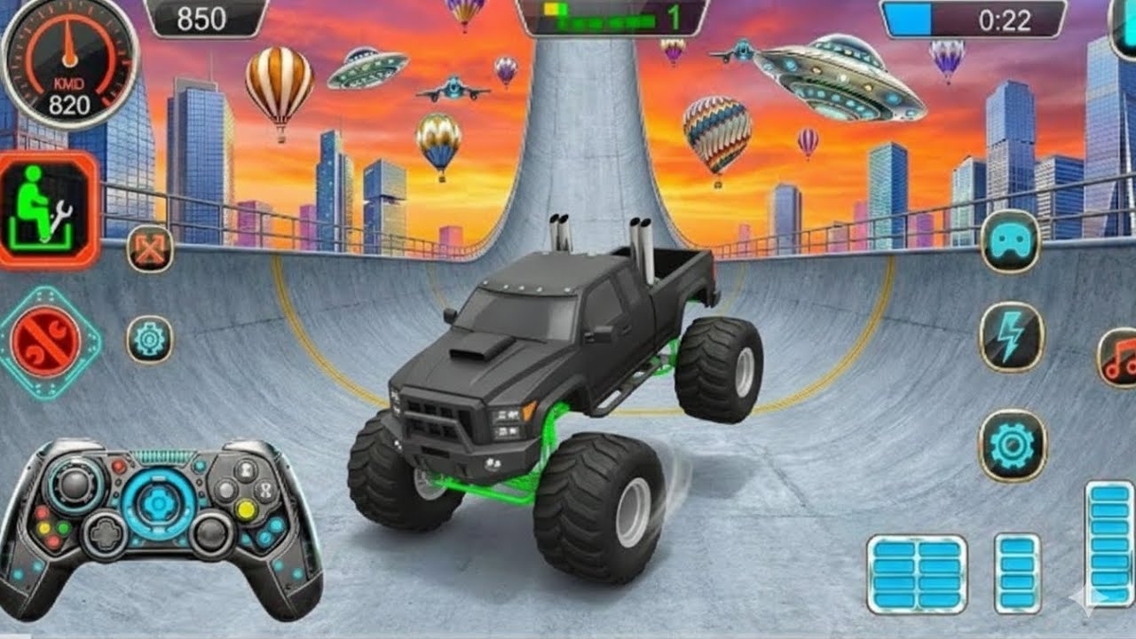 Monster Truck Mega Ramp Stunts – Extreme 4×4 GT Racing Challenge - Android Gameplay 