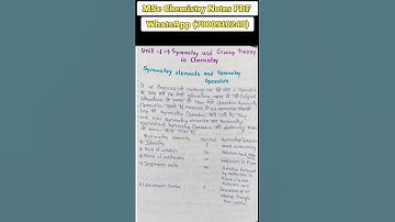 Symmetry Elements And Symmetry Opration Notes#msc#chemistry#shorts#viralvideo#ytshort#shorts#short