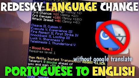 How to change redesky language without google translate || best Hypixel like cracked server