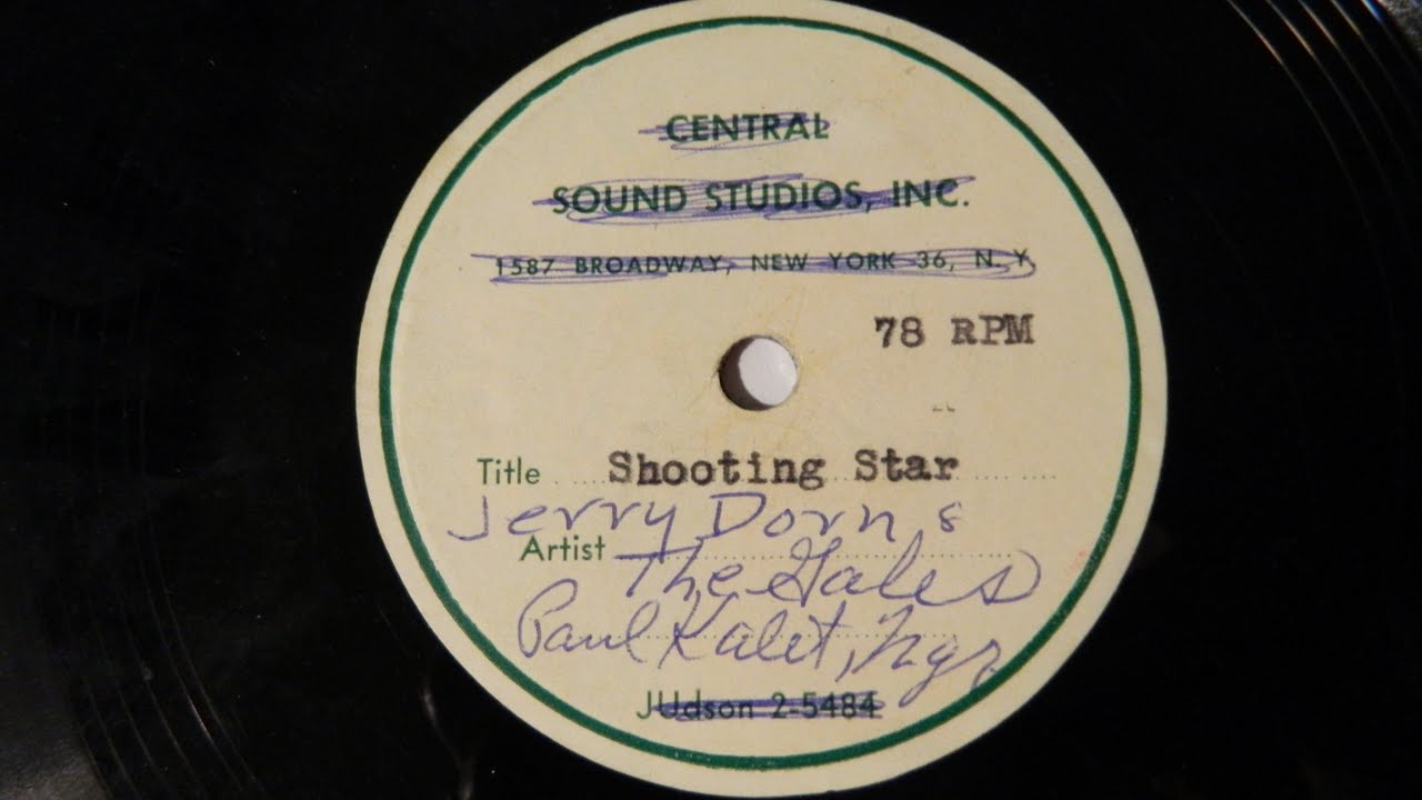 Rare Late '50s 78 rpm Acetate Recording: Shooting Star by Jerry Dorn and the Gales