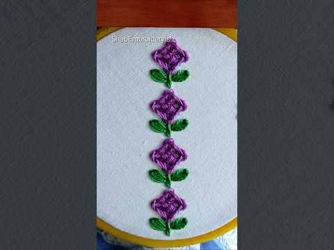 Hand Embroidery Tutorial For Beginners.  Sindhi kadhai. Borderline Embroidery