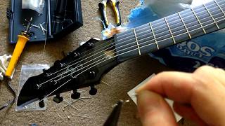 Celebrity How to fit big guitar strings into tuning peg for doom or djent (no drilling) Profile