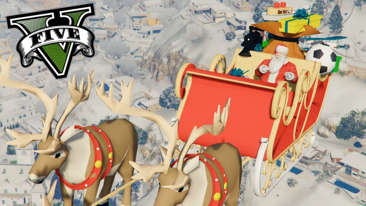 ME CONVIERTO EN SANTA CLAUS !! - Grand Theft Auto V videos graciosos para facebook