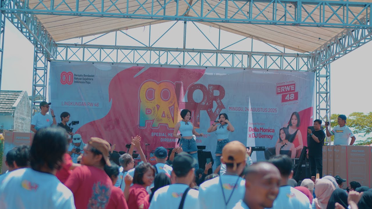 LIVE DJ GEMOY X DELLA MONICA SINGKONG KEJU SKENA COVER   COLOR PARTY PERUM TEGAL BESAR JEMBER