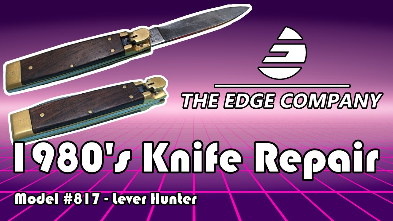 1980's LeverLock Knife Repair The Edge Co "Lever Hunter" (Model 817