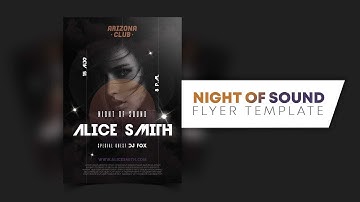 Tutorial Video - How to create Night of Sound flyer template in Photoshop