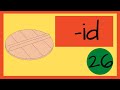 Word Families Set 26 id CVC words Phonics Teach Your Child To Read with Common Word Endings