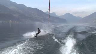Marc Müller Shredding Glas On Lake Walensee